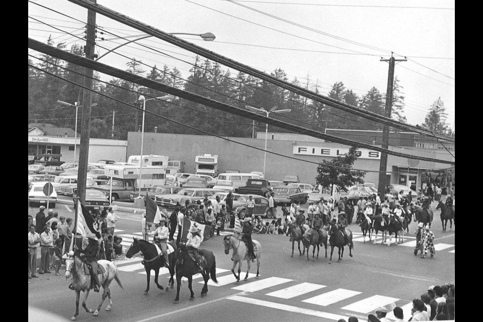 Horses in 1981 Squamish Days Parade.