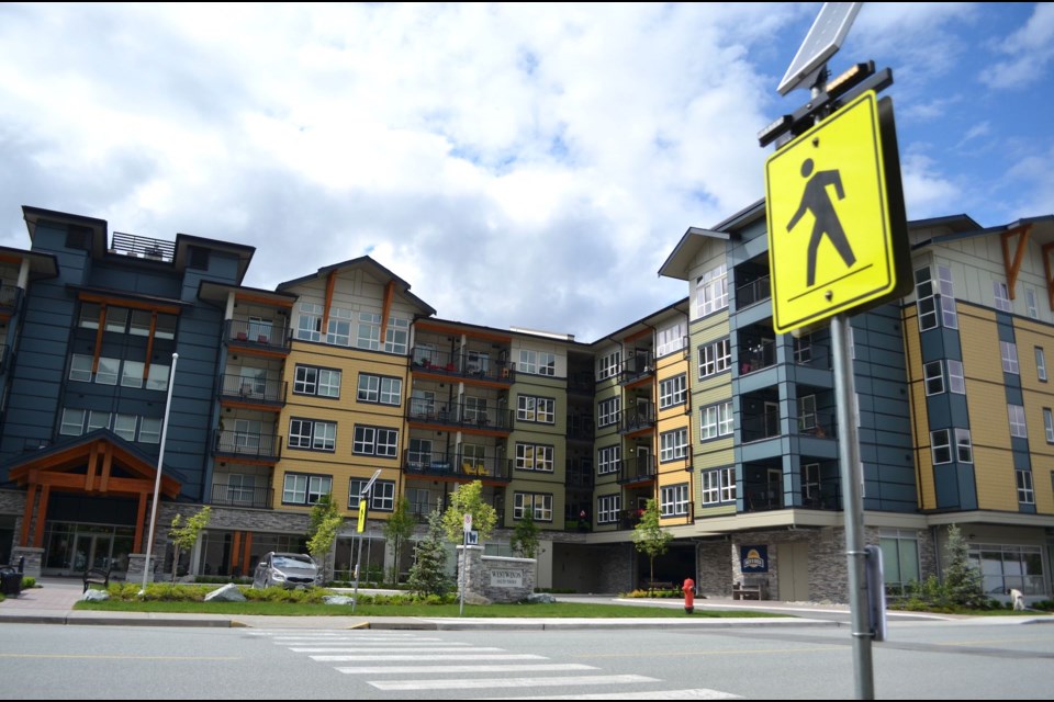 Squamish seniors are urging the municipality to put in traffic calming measures on the road running outside two retirement homes. The sign and lights there now are not enough, they say. 