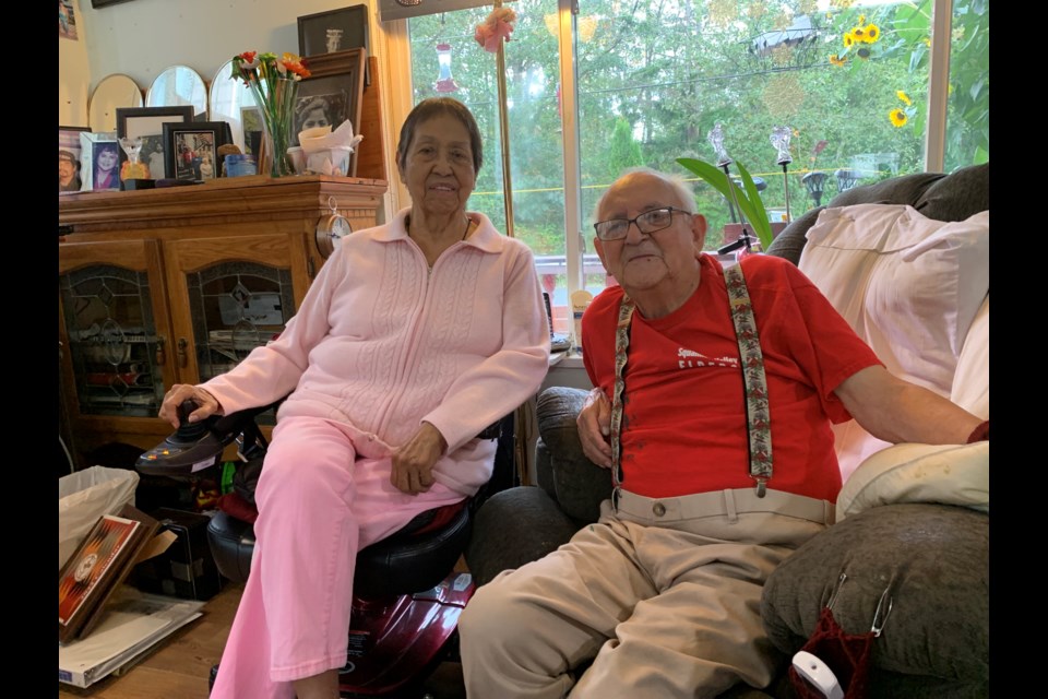 Humteya Shirley Toman and Kiyowil Bob Baker in their home. 