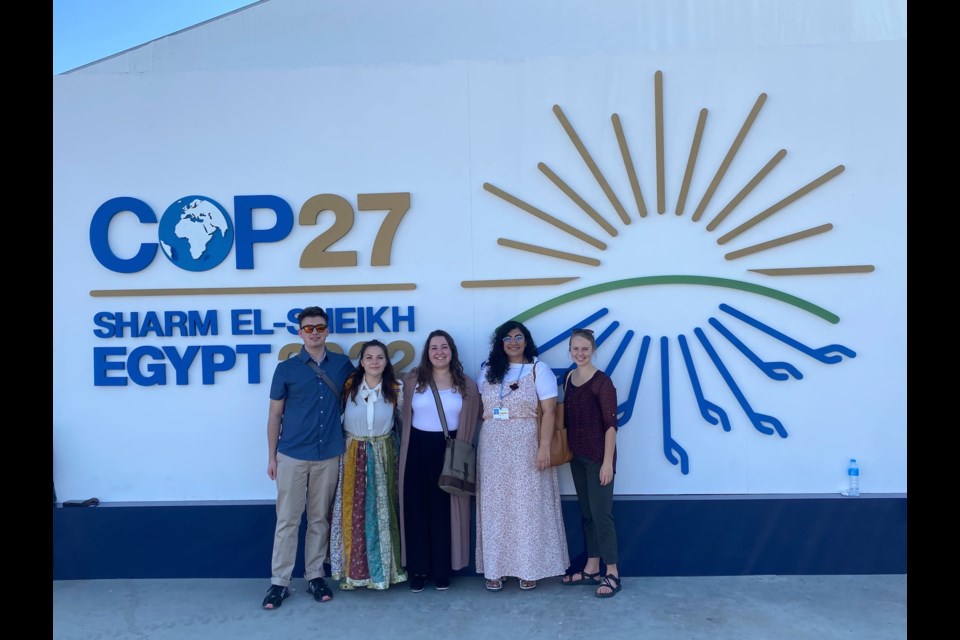 Squamish's Elise Pullar attended COP27, with a delegation of youth. 