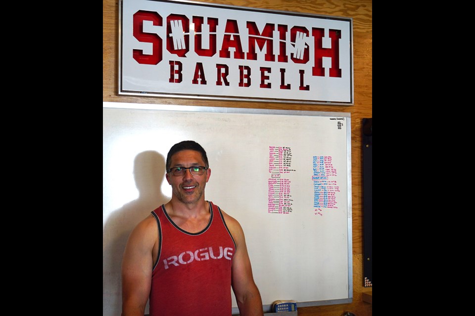 Jesse Bifano on Tuesday evening when he arrived back at Squamish Barbell.        
