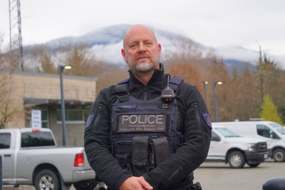 Const. Kelly Dean’s traditional name, s7íl̓chi (pronounced eeth-chay), was given to him in a ceremony in 2021