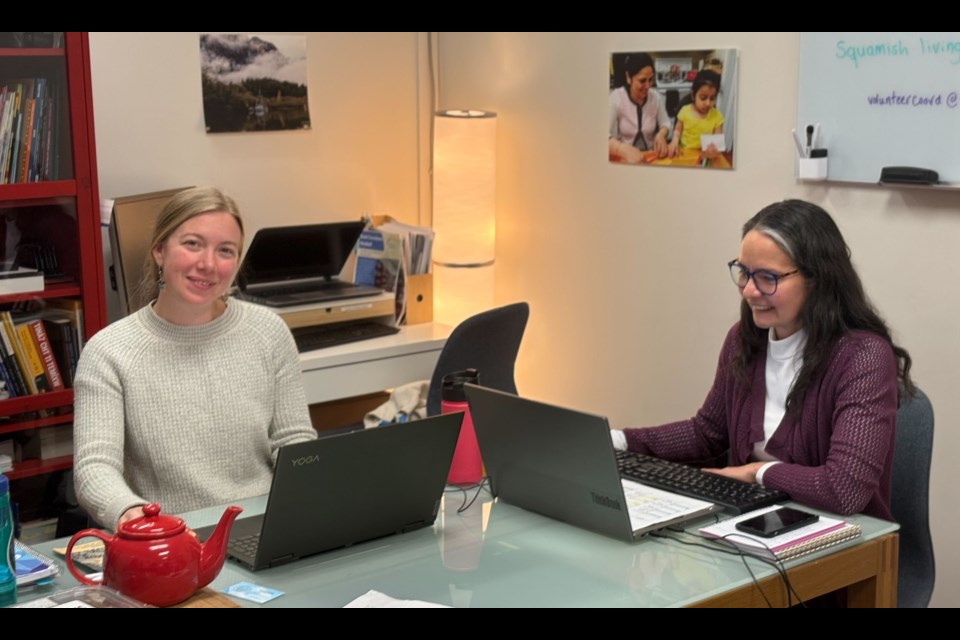 Tanager (co-ordinator) and Zulema Reina (Migrant Worker support worker) in their office in downtown.
