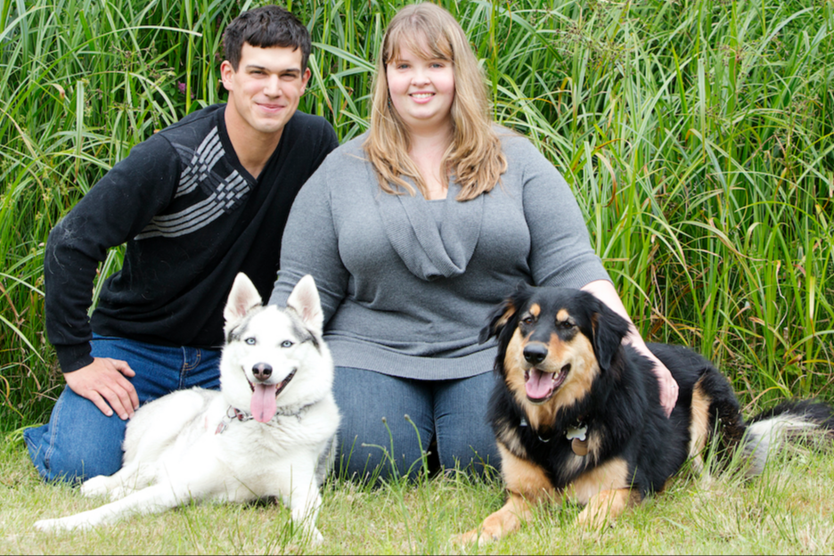 The late Maquita (far left) was a beloved family dog. 