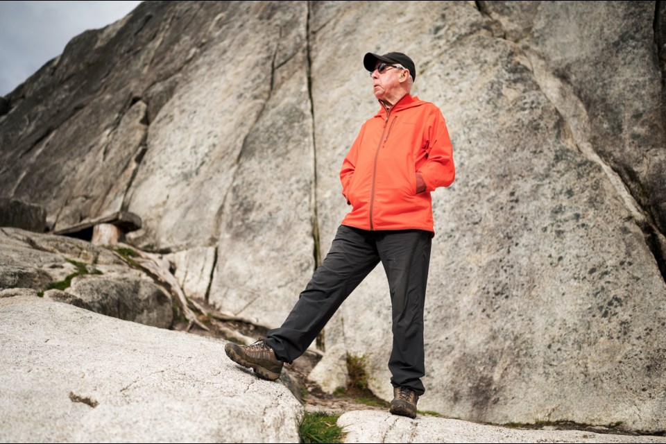 Veteran Squamish climber Brian Moorhead at the Smoke Bluffs.