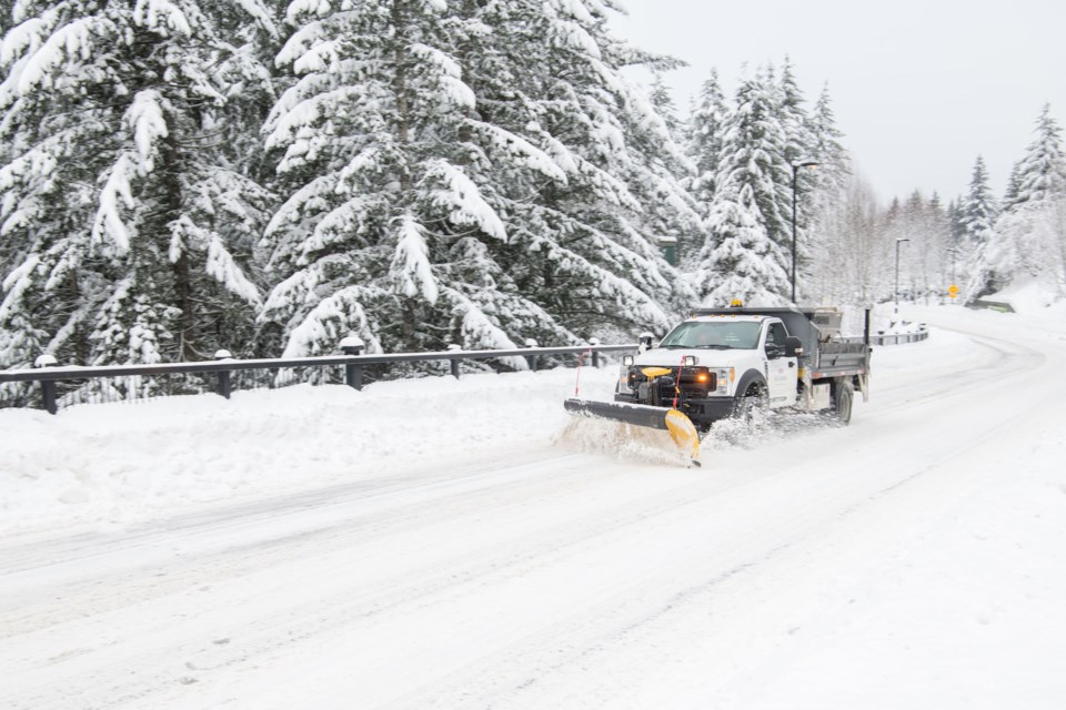 Squamish saw more snow than it has in a long while this week, making driving sketchy in many areas. 