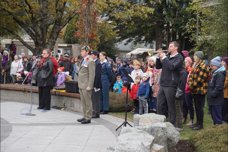Hundreds turned out on Nov. 11 for the annual Royal Canadian Legion Diamond Head Branch 277 (Squamish Legion) Remembrance Day service at Stan Clarke Park in downtown Squamish.        