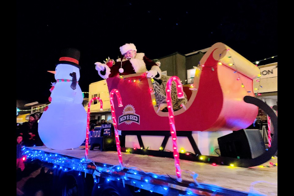 The jolly one appeared at the Squamish Holiday Parade downtown on Dec. 3.
