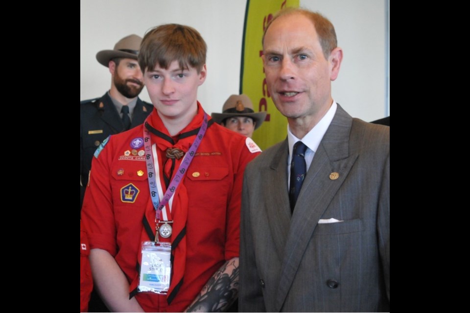 Zach Stubley was presented his Duke of Edinburg gold award by Prince Edward, the Duke of Edinburgh. 