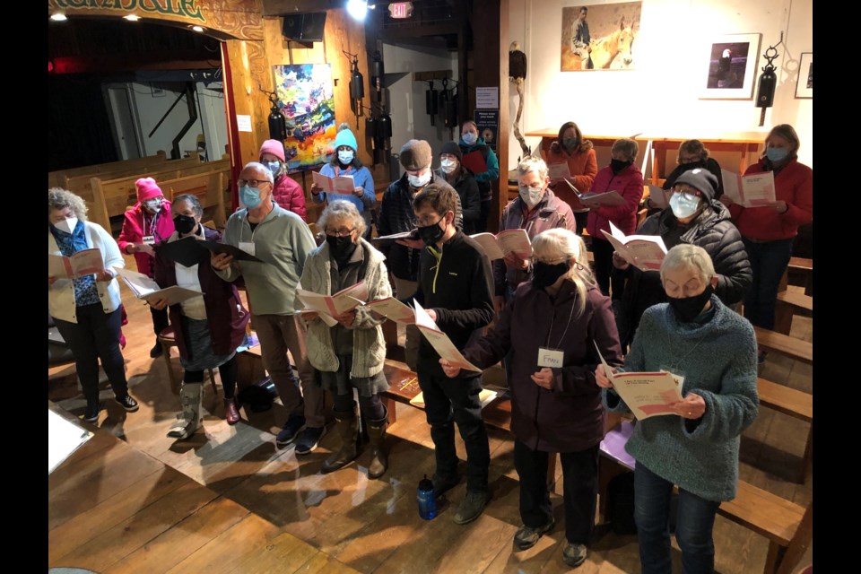 Sea to Sky Singers rehearsing. 