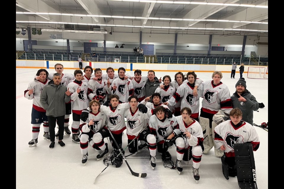 The Sea to Sky Bears U18 A1 team was undefeated during the five games they played from Jan. 6 to 8 during the event, which the Kamloops Minor Hockey Association hosted.