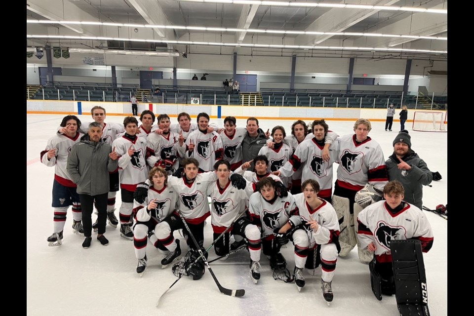 The Sea to Sky Bears U18 A1 team was undefeated during the five games they played from Jan. 6 to 8 during the event, which the Kamloops Minor Hockey Association hosted.