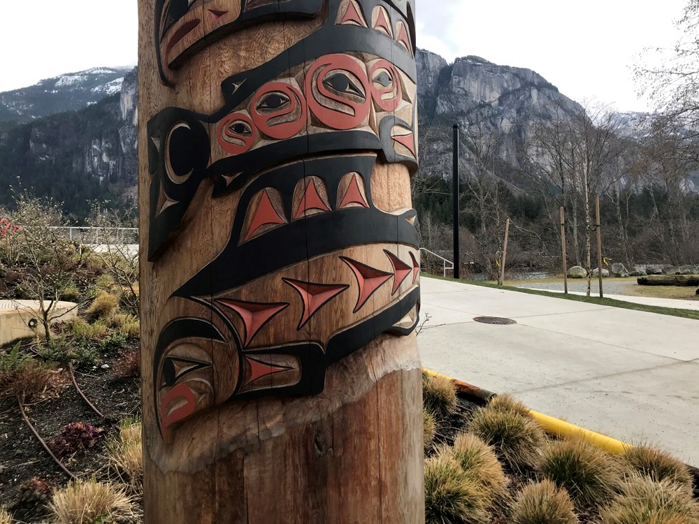 Where can I see some Squamish Nation public art in Squamish