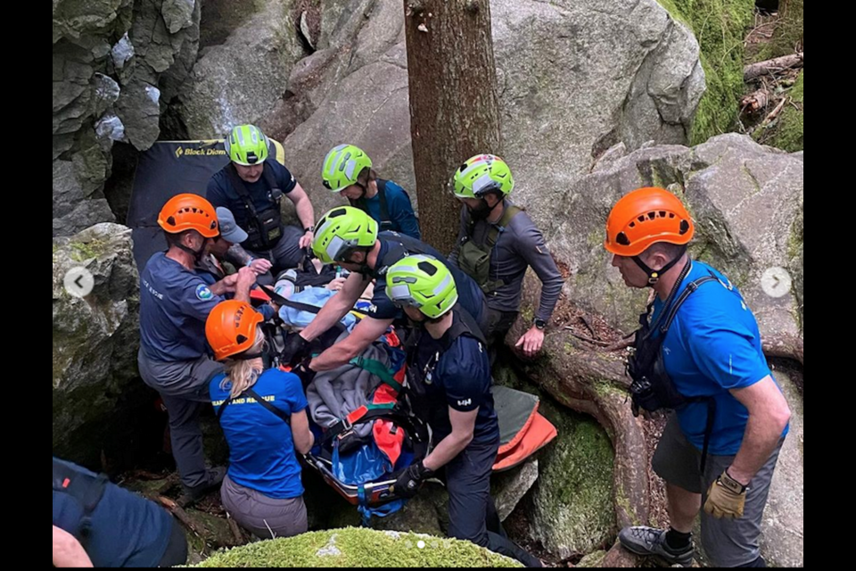Squamish SAR members on a recent rescue. 