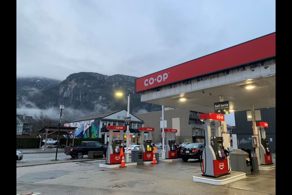 The newly opened Otter Co-op station in downtown Squamish on Monday, Jan. 16.