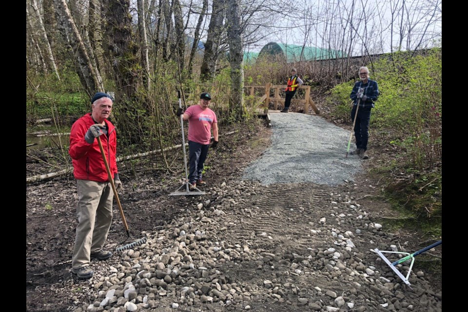  Volunteers resurfacing the Amblepath trail. 
