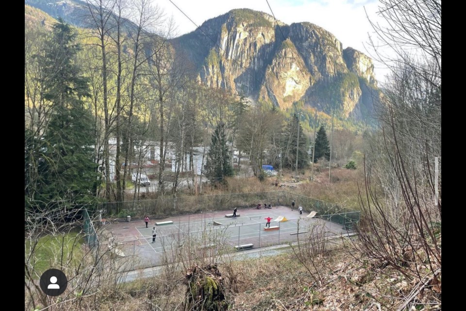 Valleycliffe tennis courts in McNaughton Park are converted to a skate haven. 