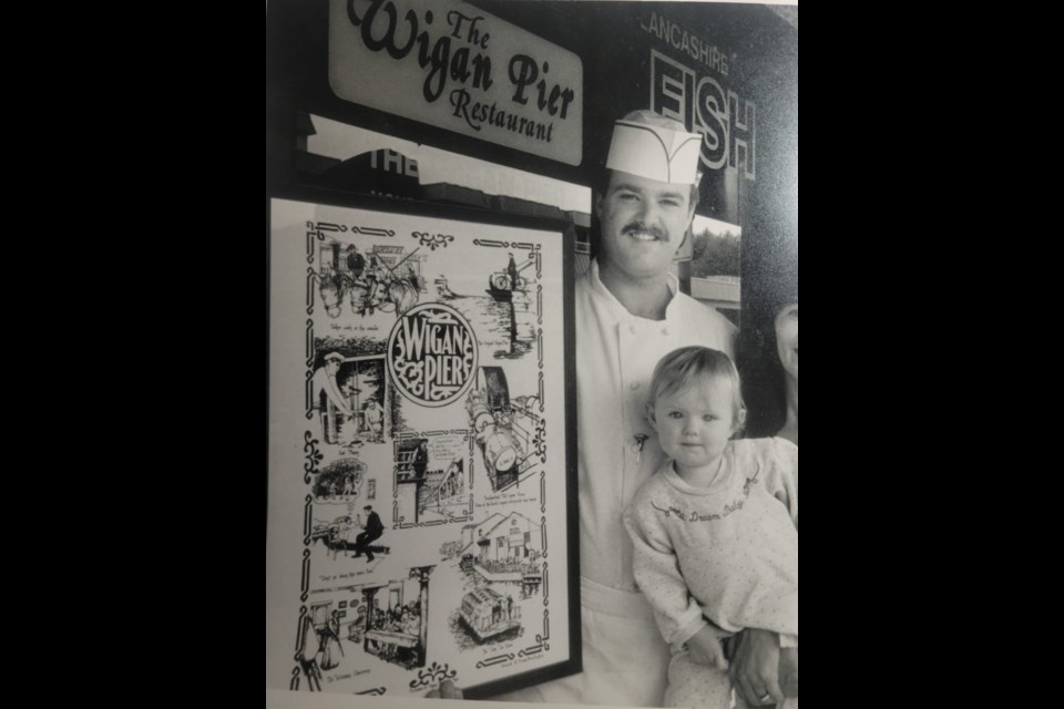 Greg Venables with daughter Charlotte on opening day Sept. 1,1994.