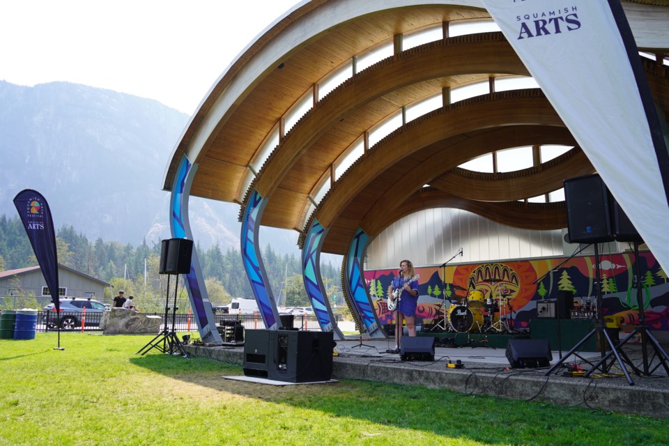 Cat Madden performing at the Squamish Arts Festival at Junction Park on August 10, 2024.