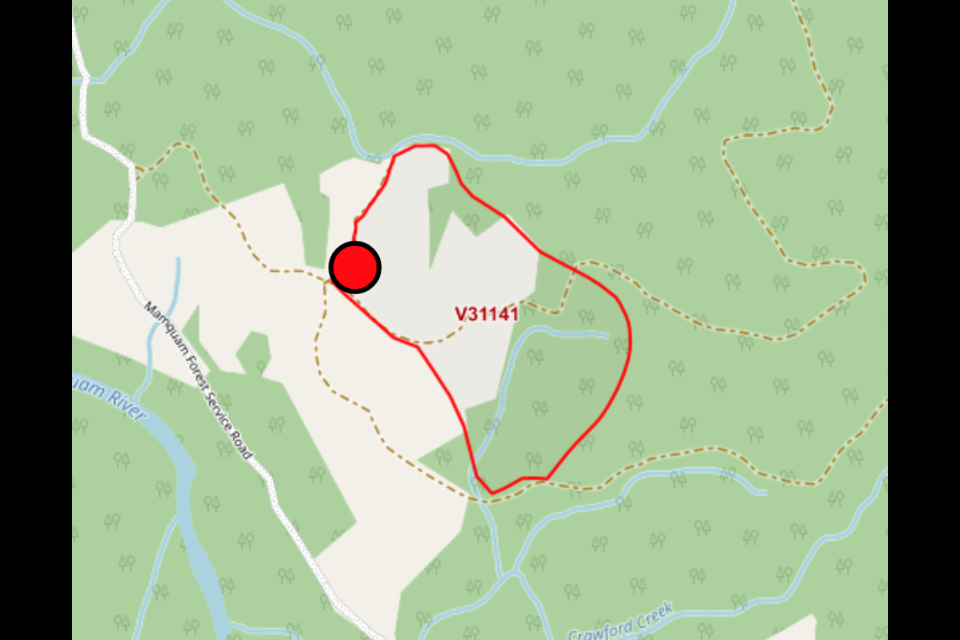 The Crawford Creek wildfire was sparked on July 5, two kilometres northeast of the Mamquam River, 16 kilometres east of Squamish. This is the largest of the area wildfires. 