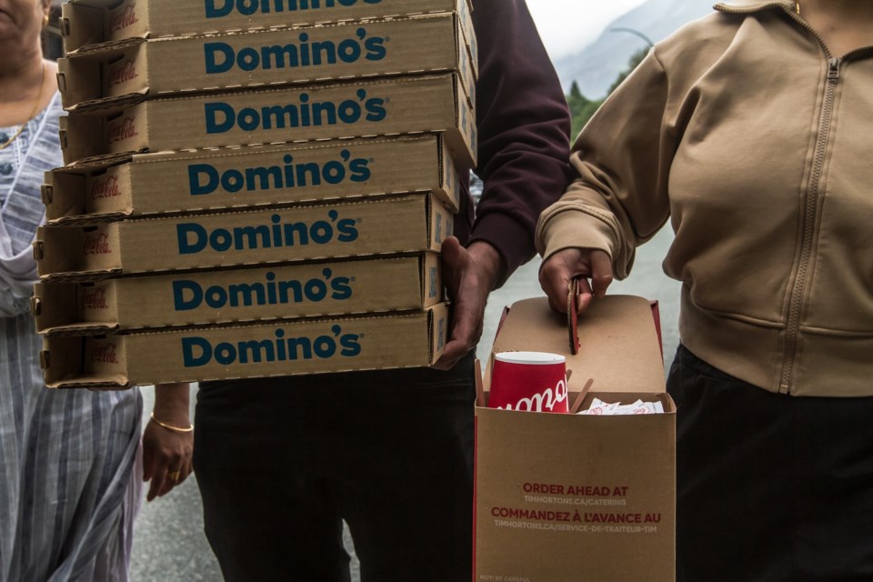 “A family came with seven pizzas from Domino's and a whole bunch of coffee," Jillian A. Brown recalled.