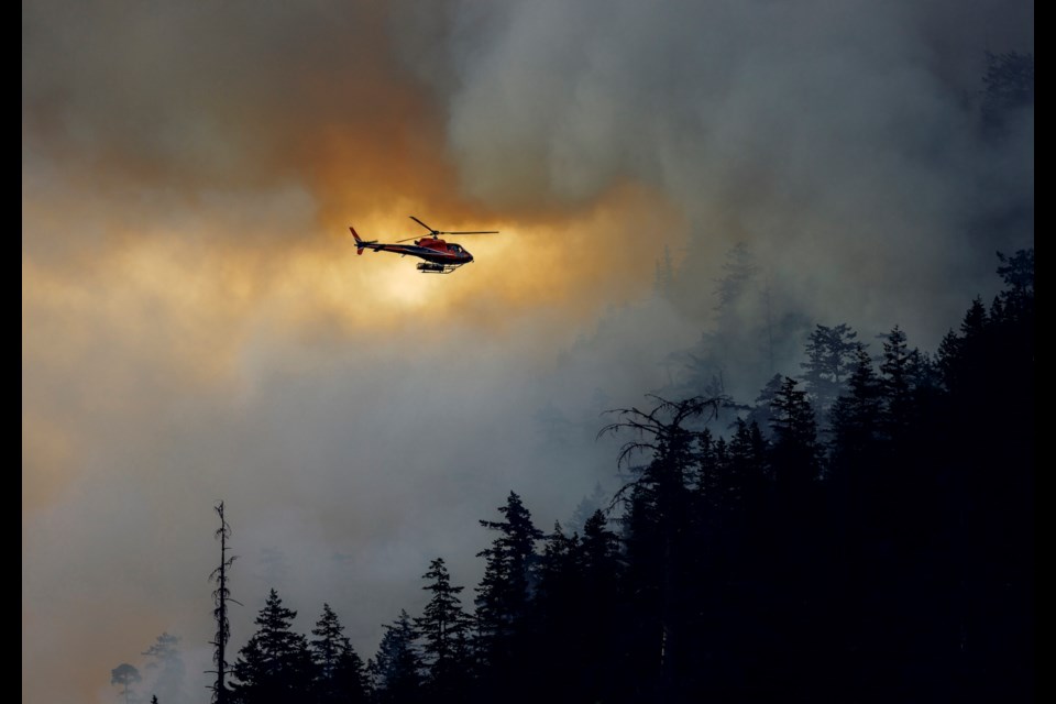 All eyes have been on the Dryden Creek fire in Squamish since June 9.
Local photographers also turned their lenses toward the blaze.
Here’s a selection of some of their striking images.
