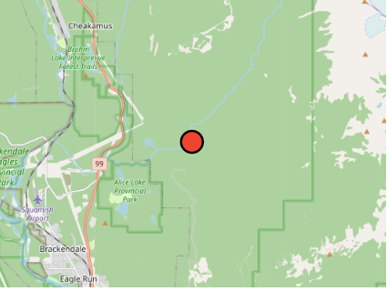 Location of the wildfire discovered on May 29. 