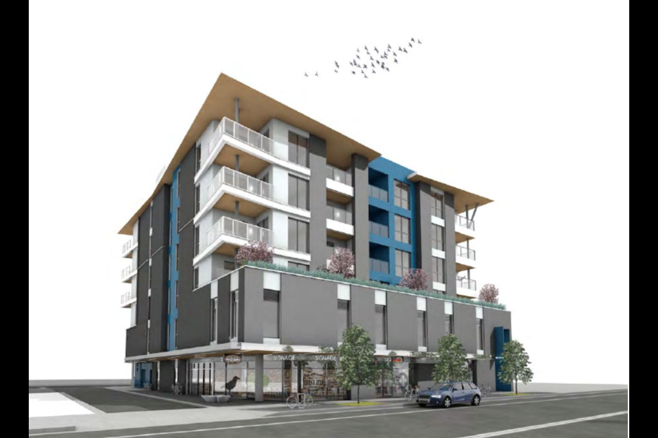The rendering of the development.