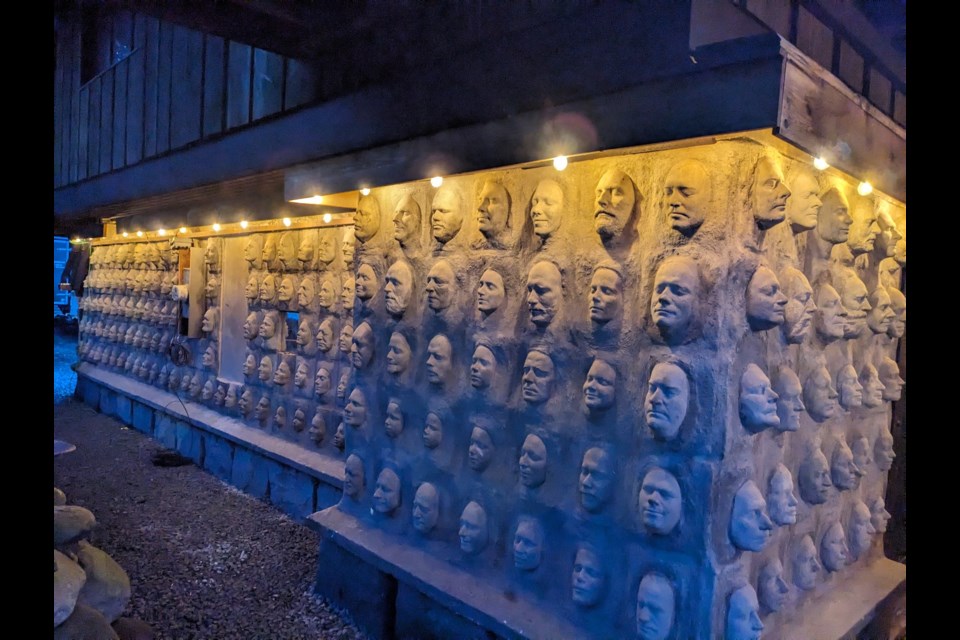 Extensive renovations have been underway at The BAG for months. Shown here is the the famous  Casting Wall of faces after its refresh. 