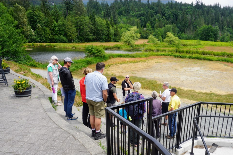                                The tour was led by Cathy Armstrong from The Land Conservancy of British Columbia (TLC), Mike Nelson from Cascade Environment, and Kevin Shoemaker from Polygon Developments Ltd. The reserve is located behind the Executive Suites Hotel and Resort in northern Squamish and is approximately 90 acres in size