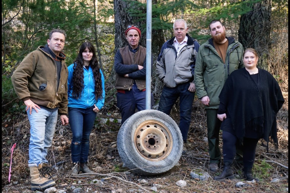 Left to right: Paradise Valley residents Lawrence Lambeau, Rebecca Drewry, Peter Spitzer, John Orr, Michael Ames, Christina Ames.                           