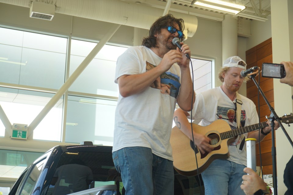 Band LooPS, consisting of Kevin Roy and Jon Fennell, is attempting to play in nine separate cities today to break the Guinness World Record for most concerts in 12 hours.         