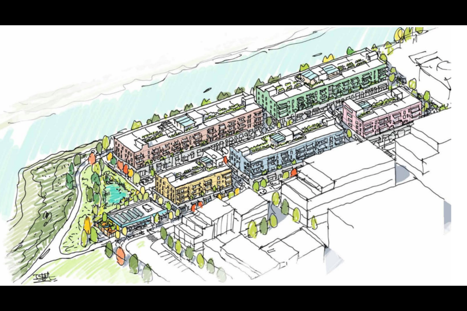 Concept drawing of the proposed changes for The Works neighbourhood.