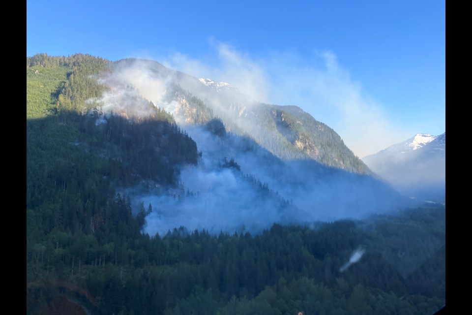 The Shovelnose Creek wildfire continues to be held, according to the BC Wildfire Service as of May 25.