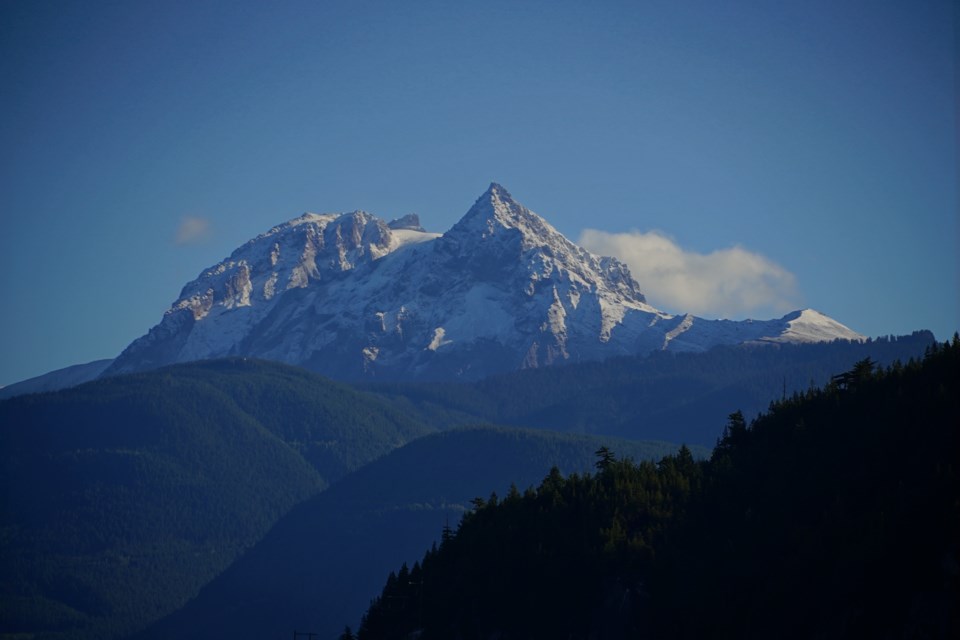 Snow on Atwell Peak this morning, Sept. 20. 