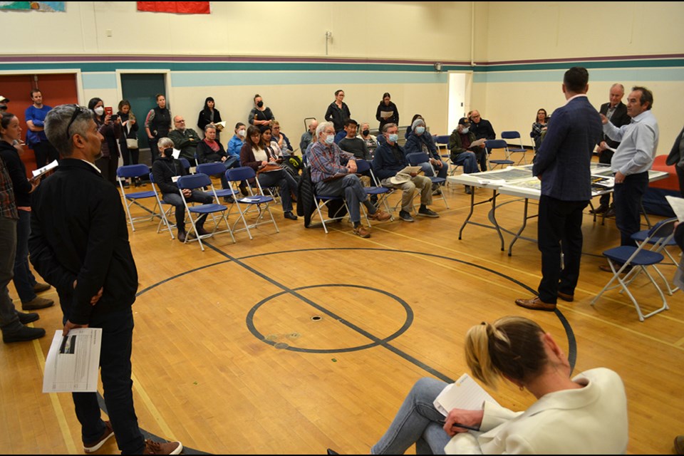 FortisBC met with residents of Valleycliffe-Hospital Hill to discuss a proposed construction yard and work camp
