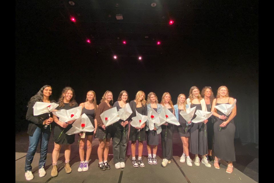 The Grade 12 grad committee that put on the New Horizons fashion show, held Saturday night at the Eagle Eye theatre.