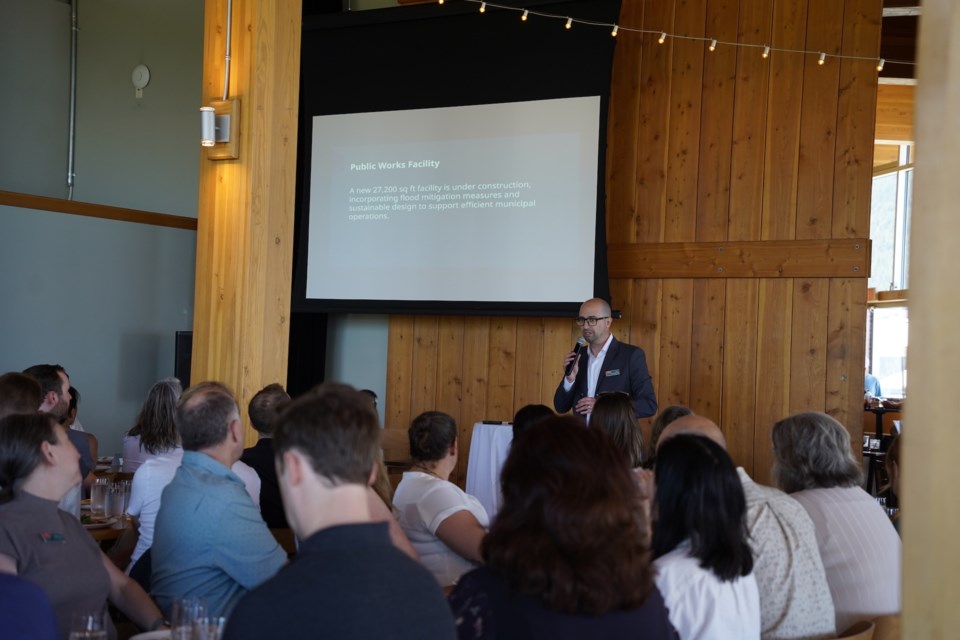 Mayor Armand Hurford giving a speech at the annual Mayors Luncheon on June 9.                               