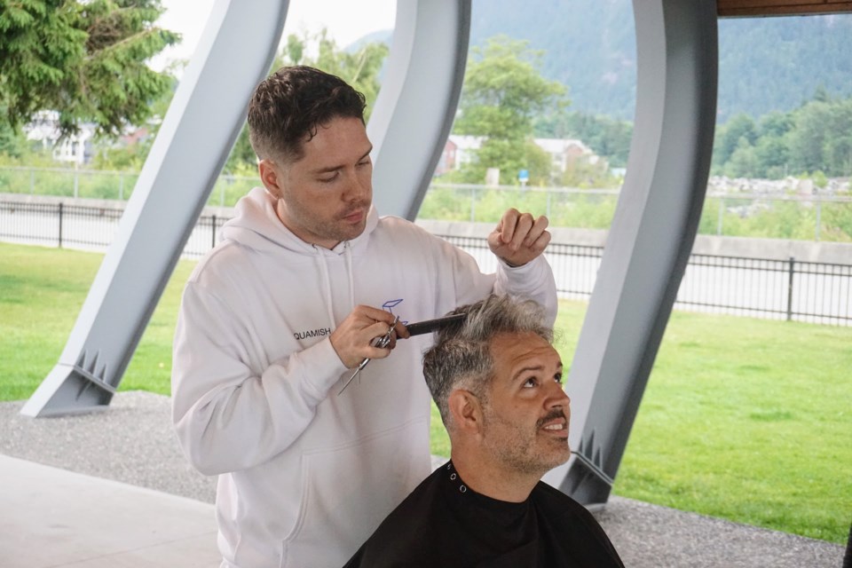 Squamish hairdresser Jesse Ervin is cutting hair for charity today (June 21) at O’Siyam Pavillion, with all proceeds donated to Under One Roof. He said he had 28 cuts scheduled today and already had completed five by 9:30. Go by and say hi if you are in the area. 