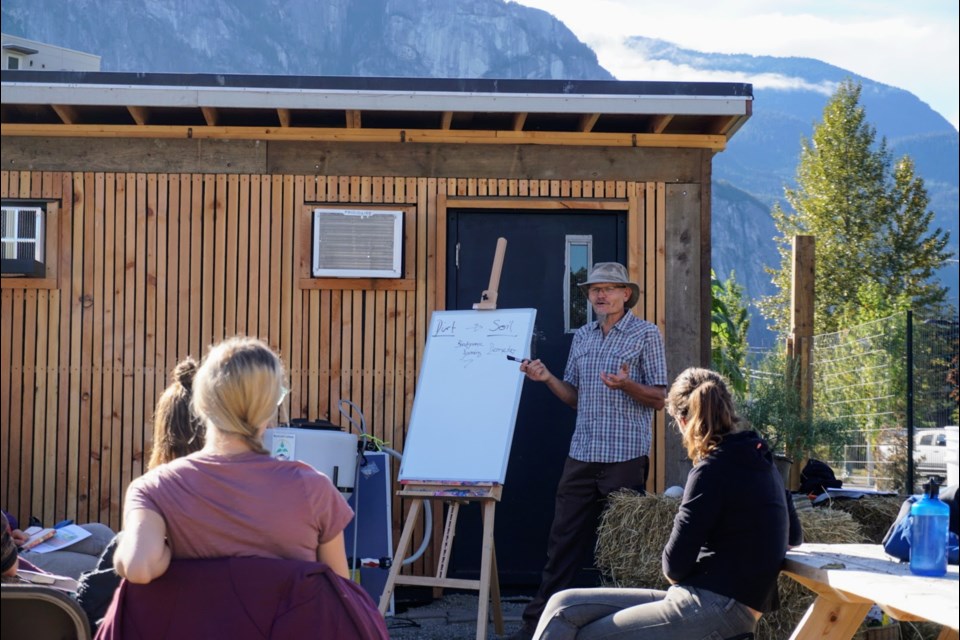 Squamish Climate Action Network holds workshop at the school farm between Howe Sound Secondary and Squamish Elementary.                          
