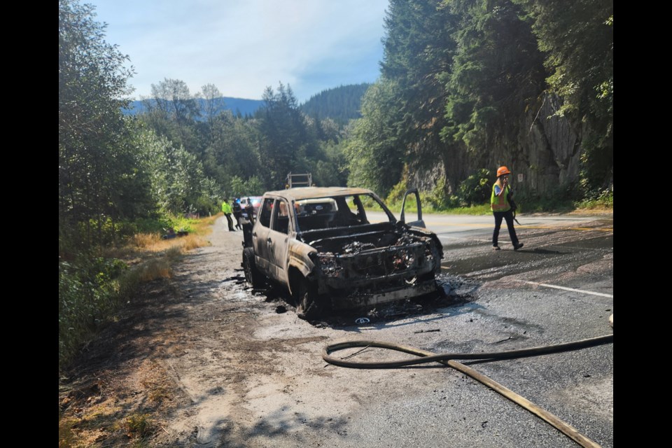 Karl Zwiers said thanks to the actions of several individuals, this incident did not result in a forest fire like the one that happened in Peachland on the same day, which started from a truck fire.