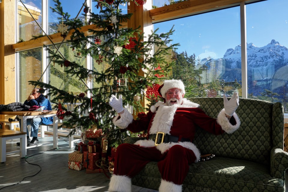 Santa pays a visit atop the Sea to Sky Gondola, on Dec. 3.  Winter activities are on now.                          