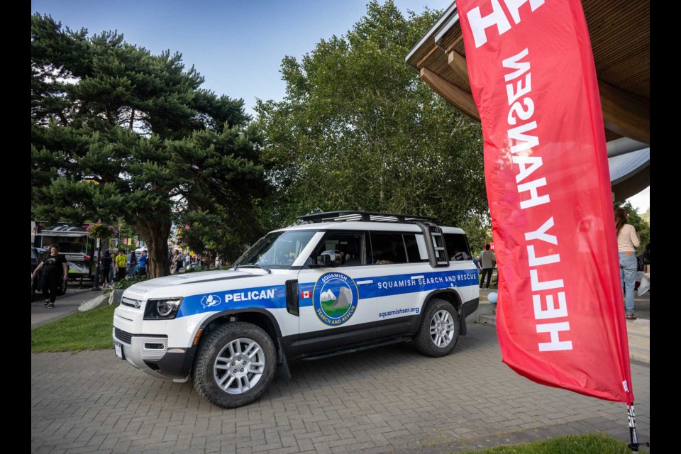 鶹Search and Rescue held its community celebration Wednesday night (June 19) to introduce locals to its new Land Rover Defender, which the volunteer organization won in November.