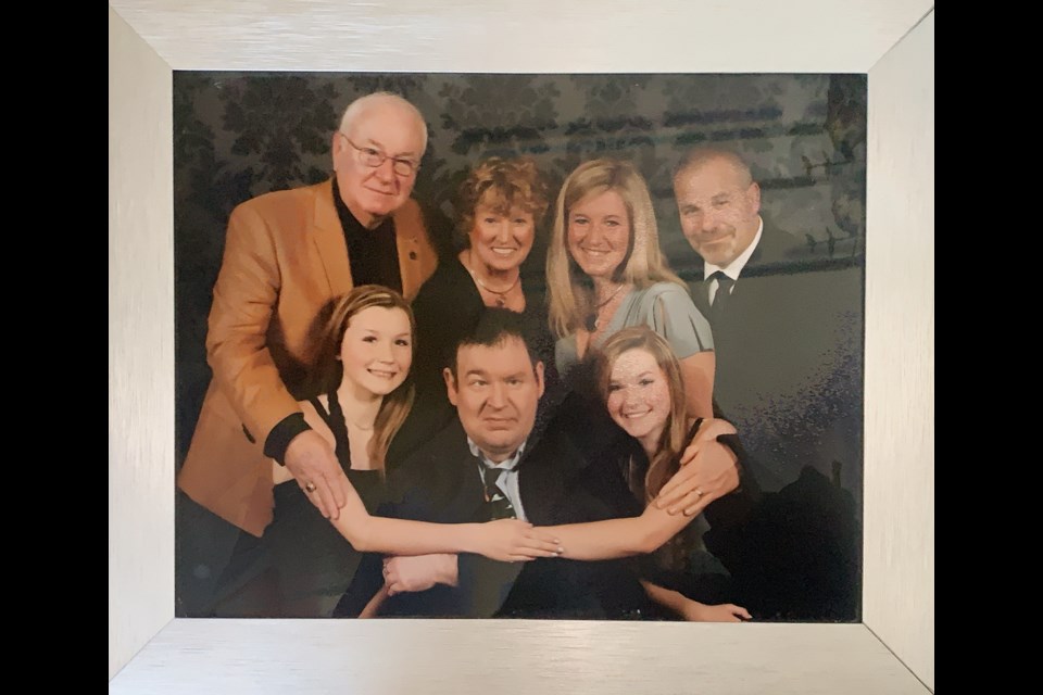 The Patrick family: Kurt, surrounded by his parents Don and Lynda, and sister Heidi and her family. 