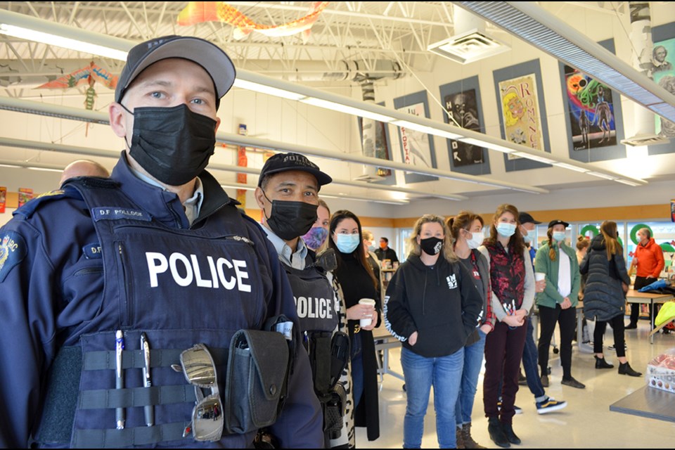 Squamish RCMP and dozens of others representing their professions were at Howe Sound Secondary for Career Day.