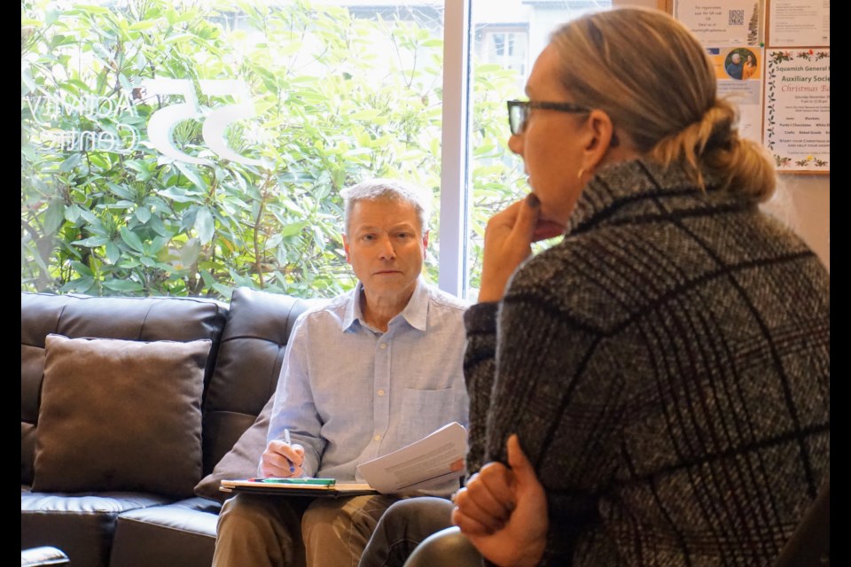 District of Ƶappcouncil members met with interested residents to hear feedback on the proposed 2024-2028 financial plan on Nov. 1 at The 55 Activity Centre.                               