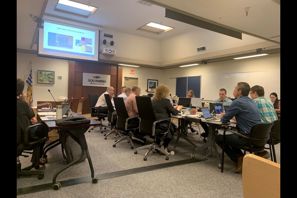 Jonas Velaniskis, director of development services and planner Matt Gunn presented recommendations to council for Garibaldi Estates at the committee of the whole meeting on Tuesday, May 9. 