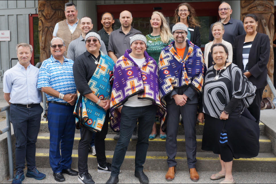 Squamish Nation and District leadership gathered at Totem Hall on July 17 for a signing ceremony for the protocol agreement.                       