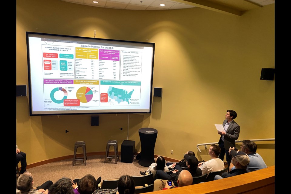 West Vancouver–Sunshine Coast–Sea to Sky Country MP Patrick Weiler hosted a townhall meeting with the 鶹Chamber of Commerce to talk about all things tariffs on March 12.