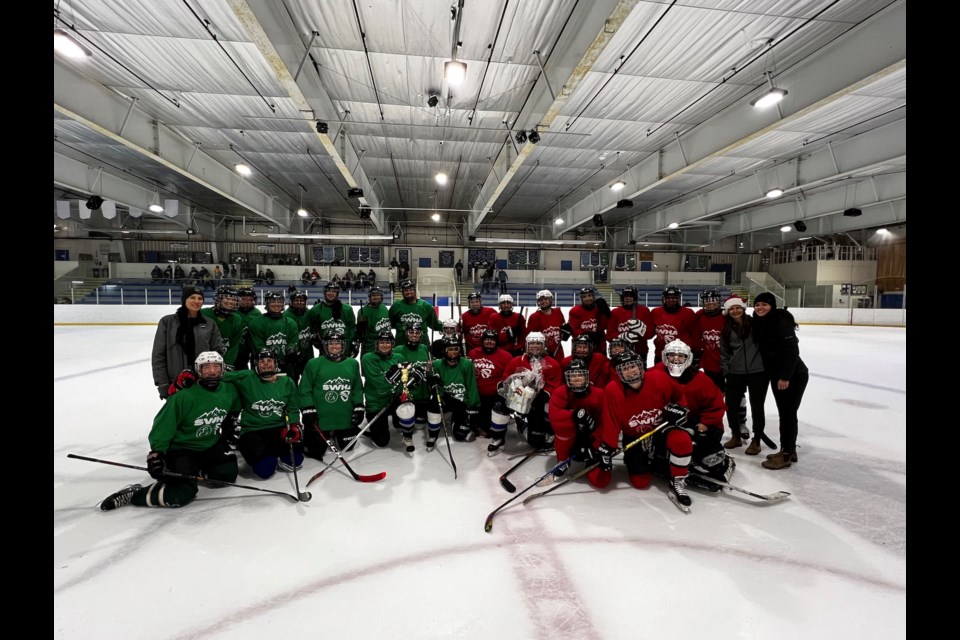 The Squamish Women's Hockey Academy Holiday Cup Food drive gathered so much food that two vehicles were needed in order to drop all of it off at the food bank, Schellenberg said. 